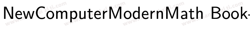 NewComputerModernMath Book字体转换